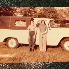 Mom and Laverne and that flatbed truck