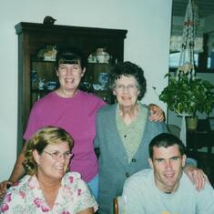Joanie, Milly, Nan and John at the Eleanor Drive home.