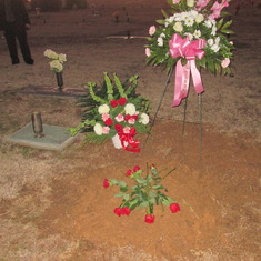 Flowers on the gravesite