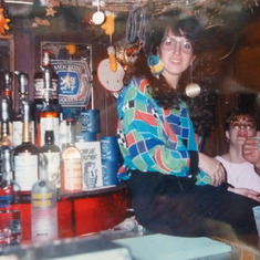 She always had a way of ending up ON the bar.  : )
