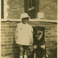 With dog Major ca. 1930