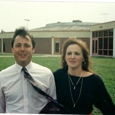 Me and Joe....Little Joe's Graduation, May, 1989