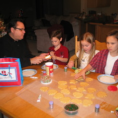Decorating Christmas Cookies with Grandpa - 2008