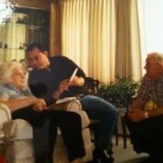 Dad with Great Grandma and Grandpa Einarson