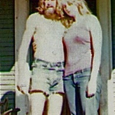 Joe and Carol, Porch of 1st house 50th & Sandy 1973
