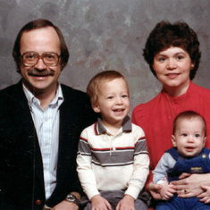 1985 Darien: Joe, Tony, Nancy and Mike