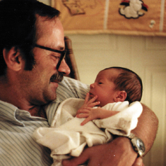 1984 Darien: Joe and newborn Mike