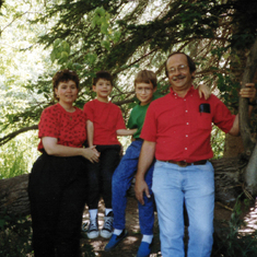 Early 1990's Spearfish Canyon, SD: Nancy, Mike, Tony and Joe
