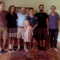 2016 Madison: John Kieraldo, Roseanne Wirth, Joe, Louise Kieraldo, Nancy, Mike and Tony with "Ginger the Dog"