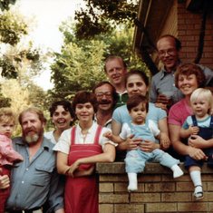 1980 Delavan: HS Friends: Larry and Debbie Kolden, Nancy, Joe, Whitey Minette, Marianna and Paul Ketchpaw (John), Bonnie Minette (Sarah)