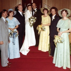 1979 Lake Geneva, WI: Mark Kirchoff, Mary Kirchoff, Whitey Minette, Nancy, Joe, Pam Harrison, Dick Severing, Jane Adams