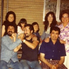joe fajardo,brother danny fajardo, brother tony fajardo, in the back row, sister rosie fajardo, sister betty fajardo ,sister inlaw margie fajardo