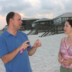 Joe with Maria (Andre's wife) in Gulf Shores