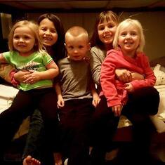 Your grandchildren from left to right...Katie Rose, Samantha Cherie', Conner Lee, Alyssa Leigh, and Caylynne Nichole