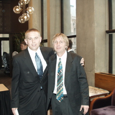 Joel and Frank at signing ceremony Phi Kappa Tau Frat (U of W Campus) 4/2/05