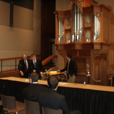 Joel at signing ceremony at Phi Kappa Tau Frat (U of W Campus) 4/2/05