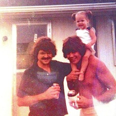 Uncle Tom, Dad and little Cola Evansville 1974