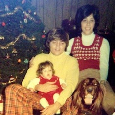 Joe, Allison, Nicole & Missy's First Christmas Iroquois Dr. Evansville IN 1973
