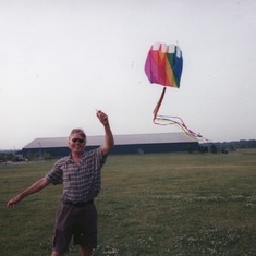 Dad flying