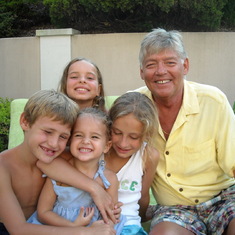 Izzy, Andrew, Nina and Nora with Poppy/Uncle Joe