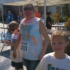 One of the many 5ks we did together, this was the Fun Color Run where they throw color at you as you run