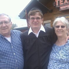 Nick & us at graduation, such a proud day!!! I'm glad you knew he graduated.