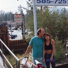 Uncle John and I hanging out in Big Bear.  He always made time for me when I came out for a visit. Also, I'm pretty sure those are the same shorts from his Tokyo picture in the 80's.  :-)