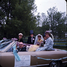 Anstetts car float for Clintons Centennial parade Aug 67