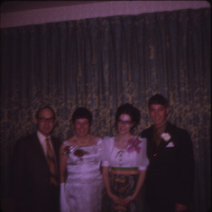 Dad Mom & John with date Mar 71