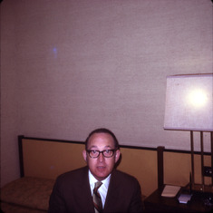 John in a hotel room 1971