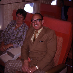 John & Irene on plane to Calgary July 72