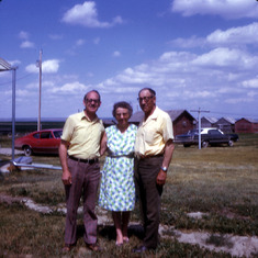 John, with Aunt Anna and Uncle Mike Beingessner of Champion, Alberta. July 1972