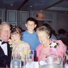 Grandma & Grandpa Anstett with Emma & Graham May 2002