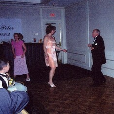 Patricia Woodhouse & father John A. dancing at Peter's Wedding 2002