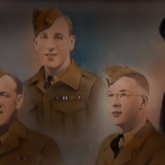 WW 2 Anstett Veterans, Top row L to R Francis, Gerald. Bottom row L to R  Marcel, John