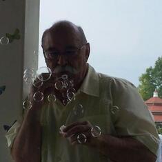 John with bubbles