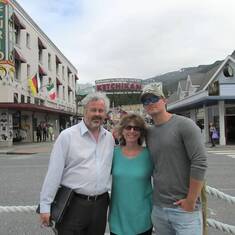 John, Alison, and Chris in Ketchikan, Alaska (2014)