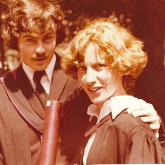 John and Alison at graduation