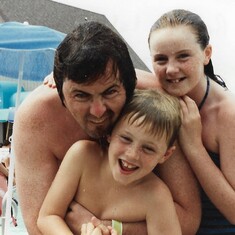 John, Chris, and Katie in Emerald Isle, NC (1995)