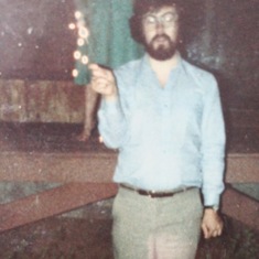John with a "sparkler" firework in Wisconsin 