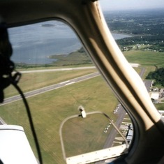 John flying into Beaufort Airport, one of his favorite places to visit.