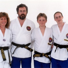 A Baillie family portrait to commemorate achieving our black belts. 