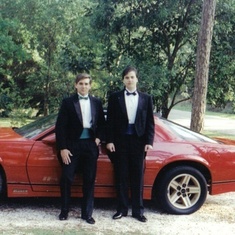 john and his friend getting ready to take the girls to prom