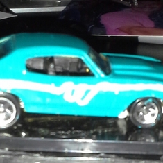 this is John's first car Tim got a model car an painted it just like it...