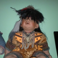 a doll I bought that John looked like when I dressed him up for halloween one year