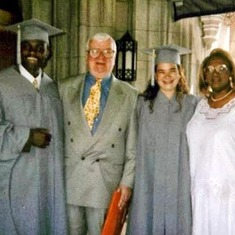 JBD with Symon, Emily and Joyce at graduation from Columbia College Chicago.