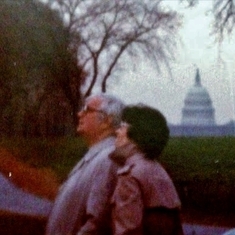 John and Helen Duff on the mall near the Capitol in D.C.