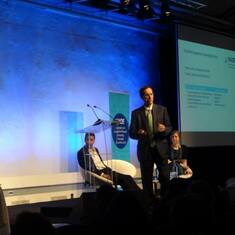 John launching MADE (Migration and Development Network) at the 2014 GFMD in Stockholm