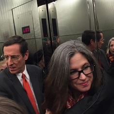 Even in elevators, the conversations continued!