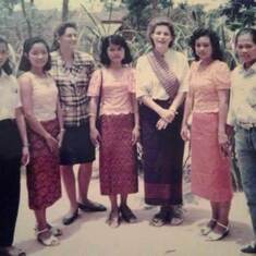 Agnes at Cambodian Camp on Thailand Border circa 1990